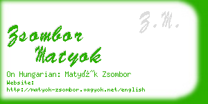 zsombor matyok business card